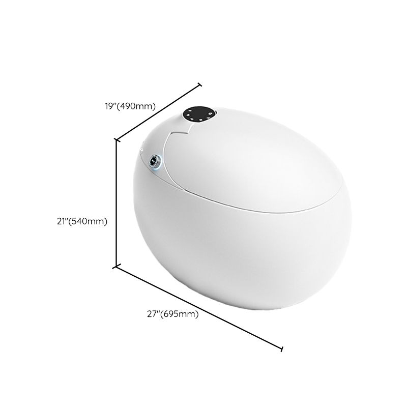 Contemporary 1-Piece Bidet Toilet Floor Mounted Round Toilet Bowl for Washroom