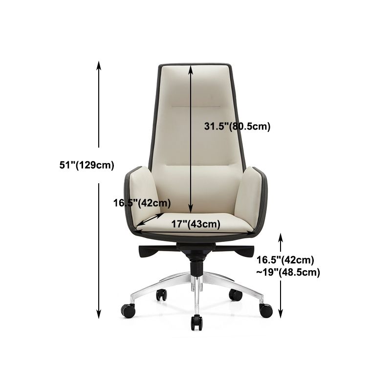 Executive Ergonomic Computer Chair Metal Base Contemporary Office Chair