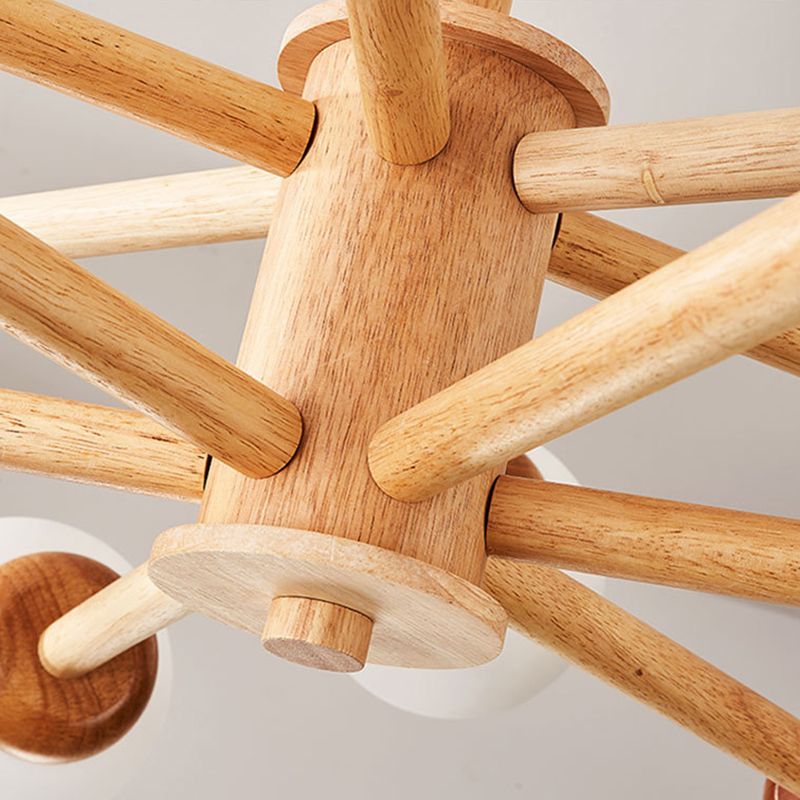 Globe Kronleuchterleuchte moderne Holzheizbeleuchtung für das Restaurant