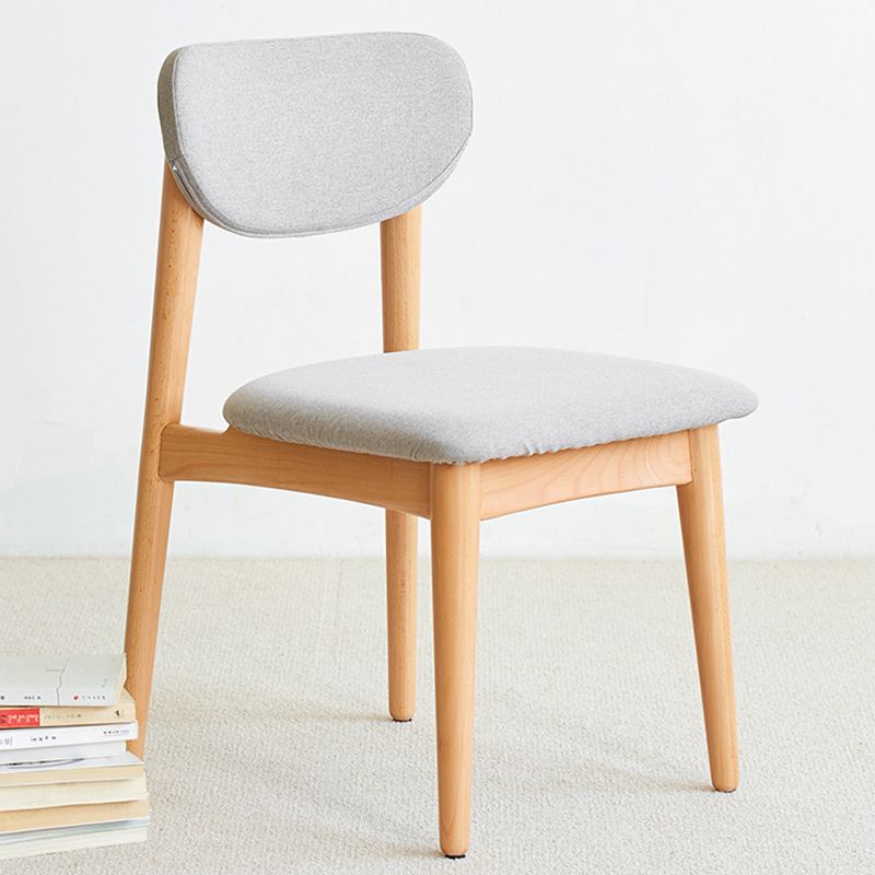 Modern Office Chair Seat Wood Desk Chair with 4 Legs for Bedroom