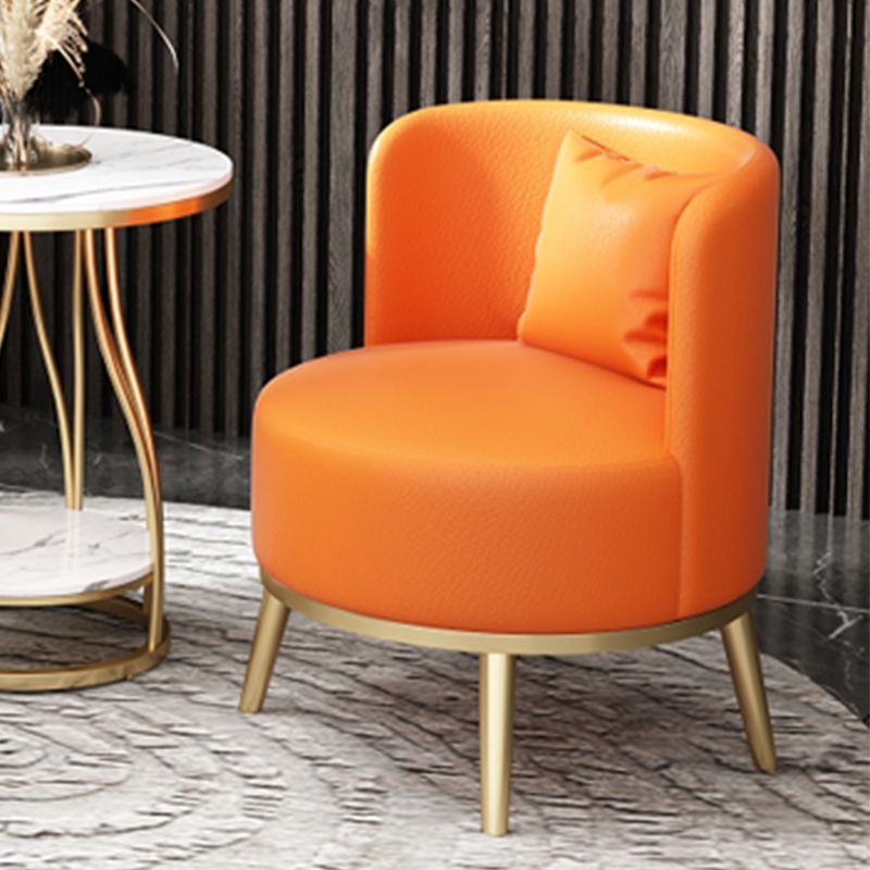 Faux Leather Armless Chair 21.65" Wide Chair with Basic Four Leg