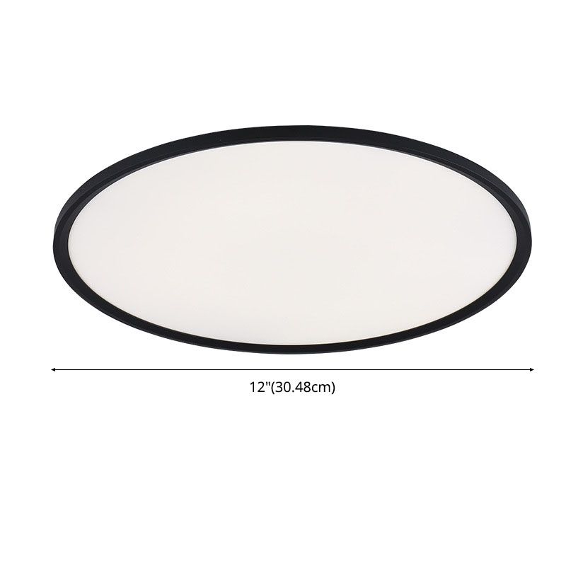 Plafonnier moderne à LED circulaire en aluminium à 1 ampoule pour chambre à coucher