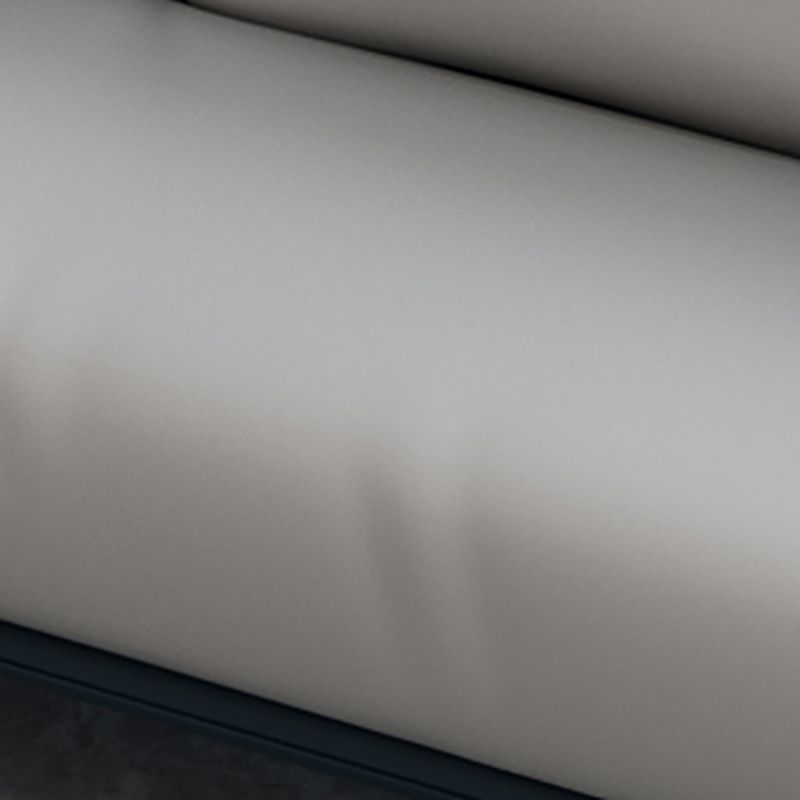 27.55" W Genuine Leather Modern Square Arm Sofa for Restaurant