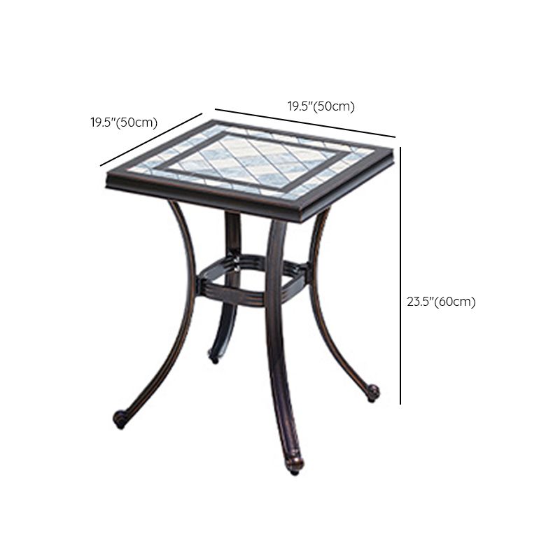 Modern Rust Resistant Patio Table Outdoor Aluminum Patio Table