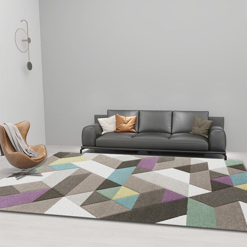 Minimalist Graphic Pattern Rug Polyester Carpet Stain Resistant Indoor Carpet for Home Decoration
