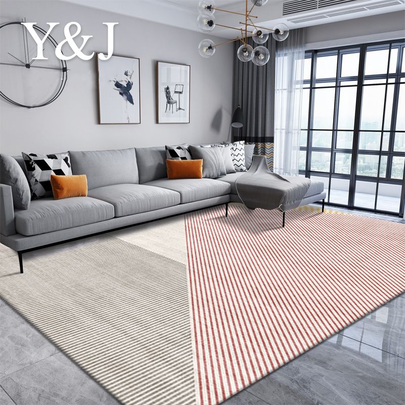 Donkergroene moderne tapijt polyester geometrie tapijt wasbaar tapijt voor woningdecoratie