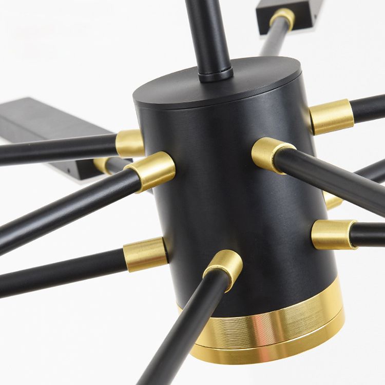 Metal Starburst Hanging Light Fixture Minimalist Style LED Suspended Lighting Fixture