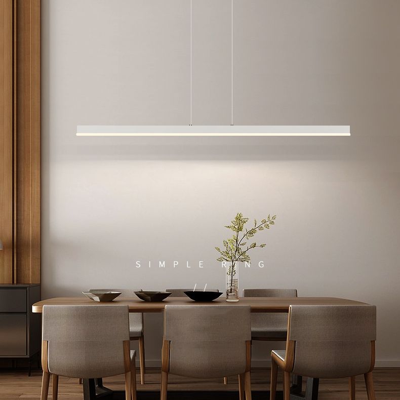 Lámpara moderna de lámpara lineal iluminación lineal lámpara de araña moderna en negro