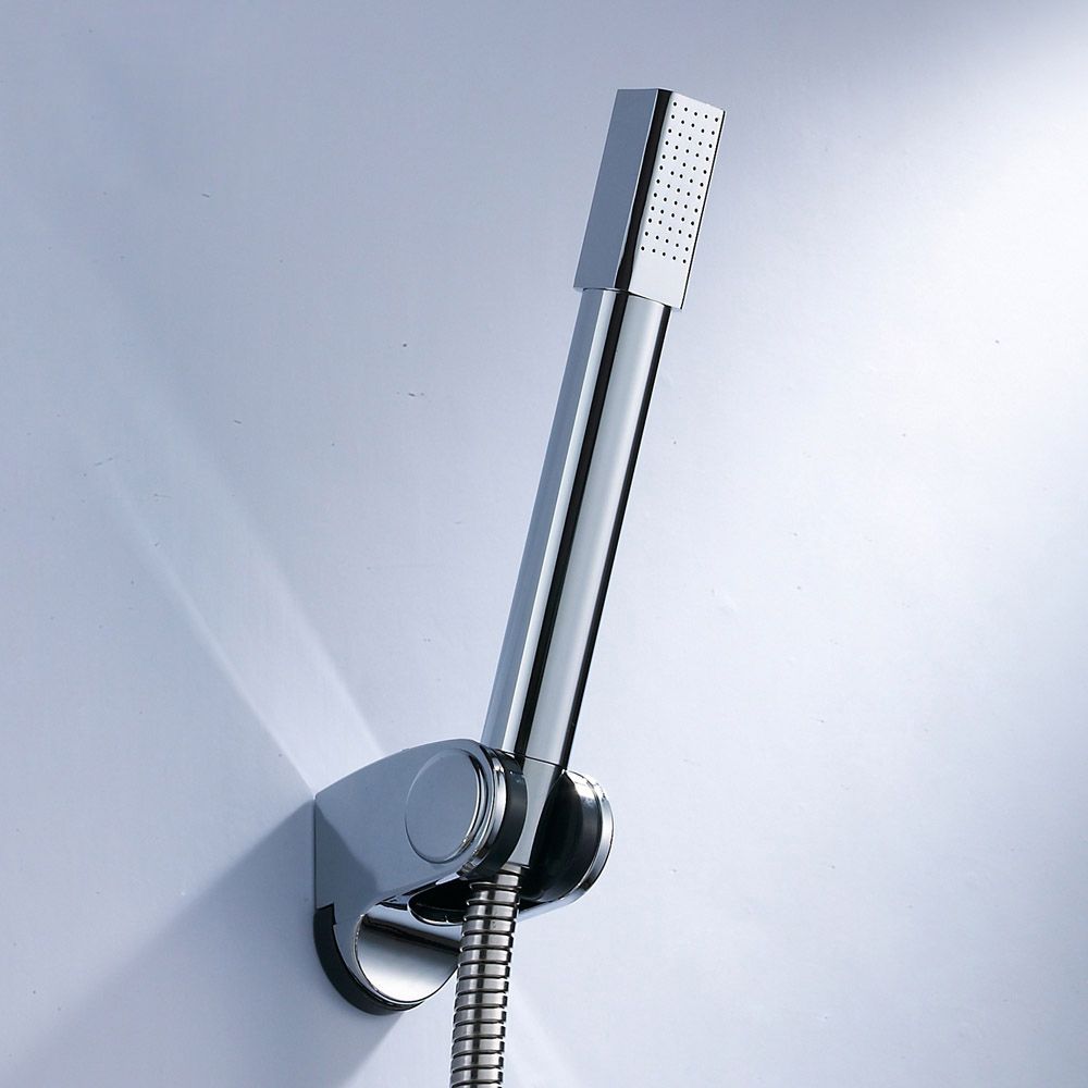 Simple Handheld Shower Head Square 304 Stainless Steel Shower Head
