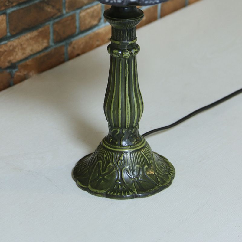 Dragonfly Tischlampe Retro gefärbte Glas 1-Licht-Akzentlampe im antiken Bronze Finish für das Studium