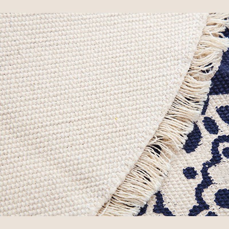 Tapis de motif noir Polyester Bohemian Area Rapis Fringe Fringe Forg Intérieur pour décoration domestique