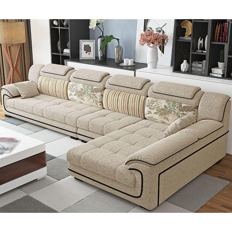 140.94"L x 68.5"W x 33.46"H Pillow Top Arm Sofa and Chaise Cushion Back Sectionals