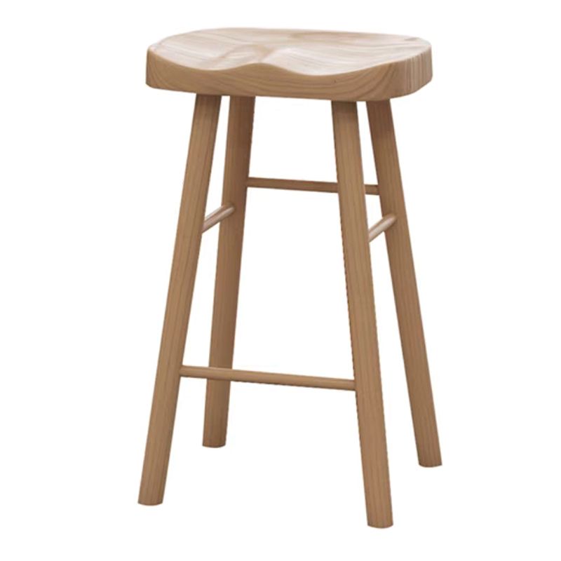 Luxurious Rectangle Pub Table Set 1/5/9 Pieces Wooden Counter Table with Backless Stools