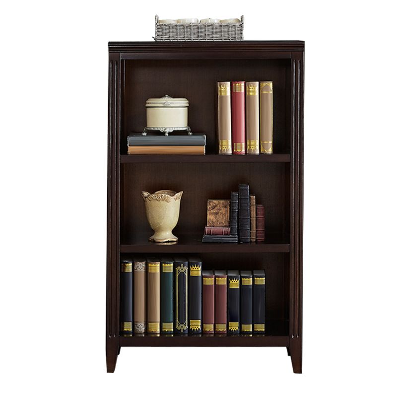 Home Standard Bookcase Contemporary Solid Wood Fixed Bookshelf