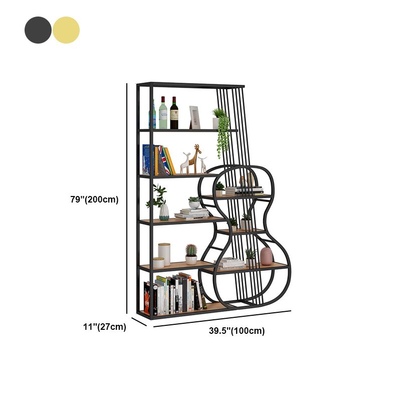 Glam Open Bookcase Bookshelf Shelves Included Bookcase with Rectangular Shelves 10.6" Wide