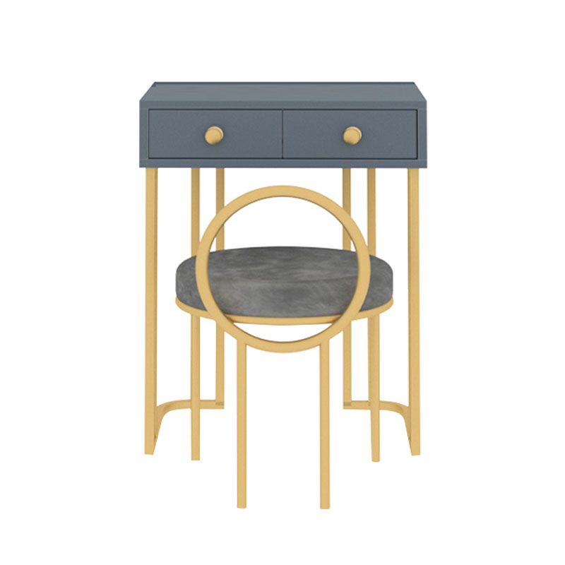 Bedroom Glam with Double Drawers Wooden Standing Make-up Vanity
