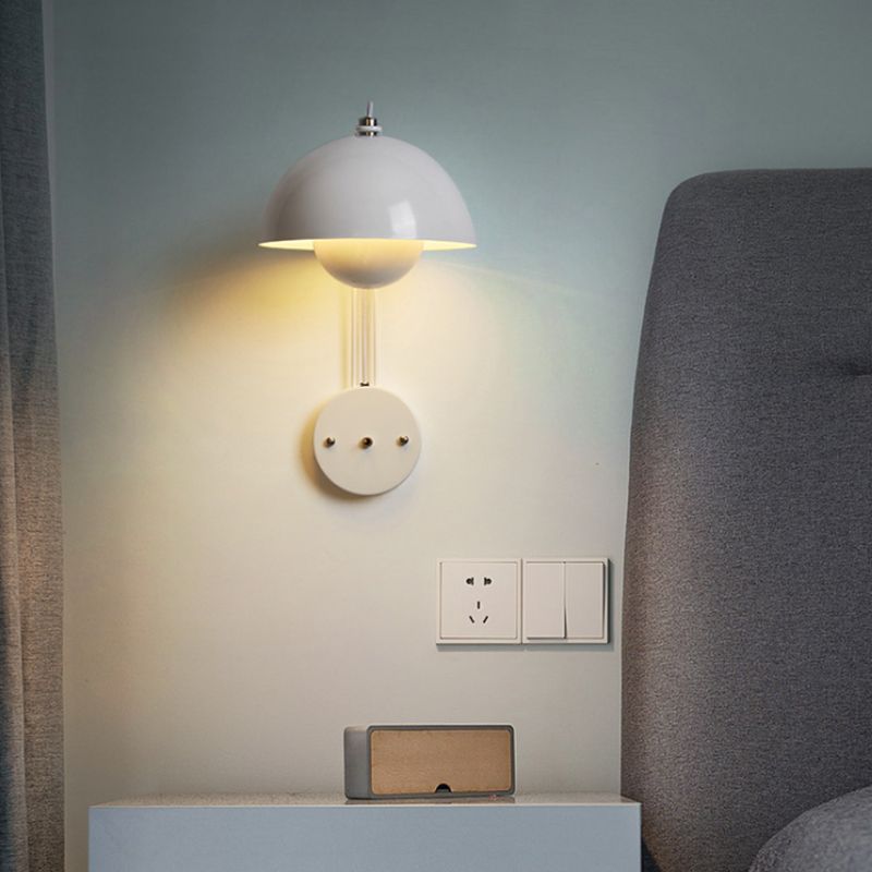 Metal Round Shape Wall Mount Lighting Nordic Macaroon 1-Light Wall Mounted Light Fixture