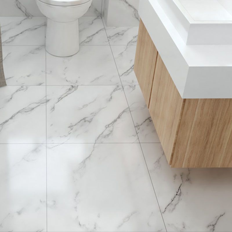 Peel & Stick Vinyl Flooring Smooth Marble Look Vinyl Flooring with Waterproof