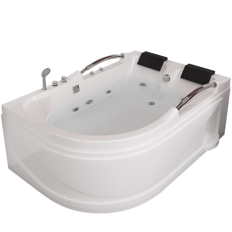 Free Form White Bathtub Bathroom Back to Wall Modern Bath Tub