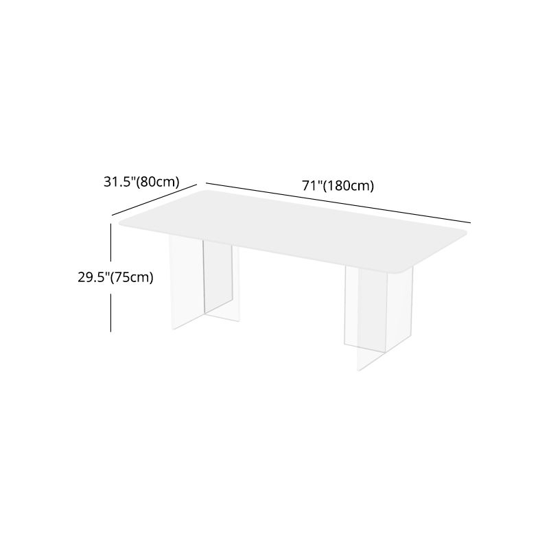 Modern 1/7 Pieces Dining Set Rectangle Stone Dining Table for Kitchen
