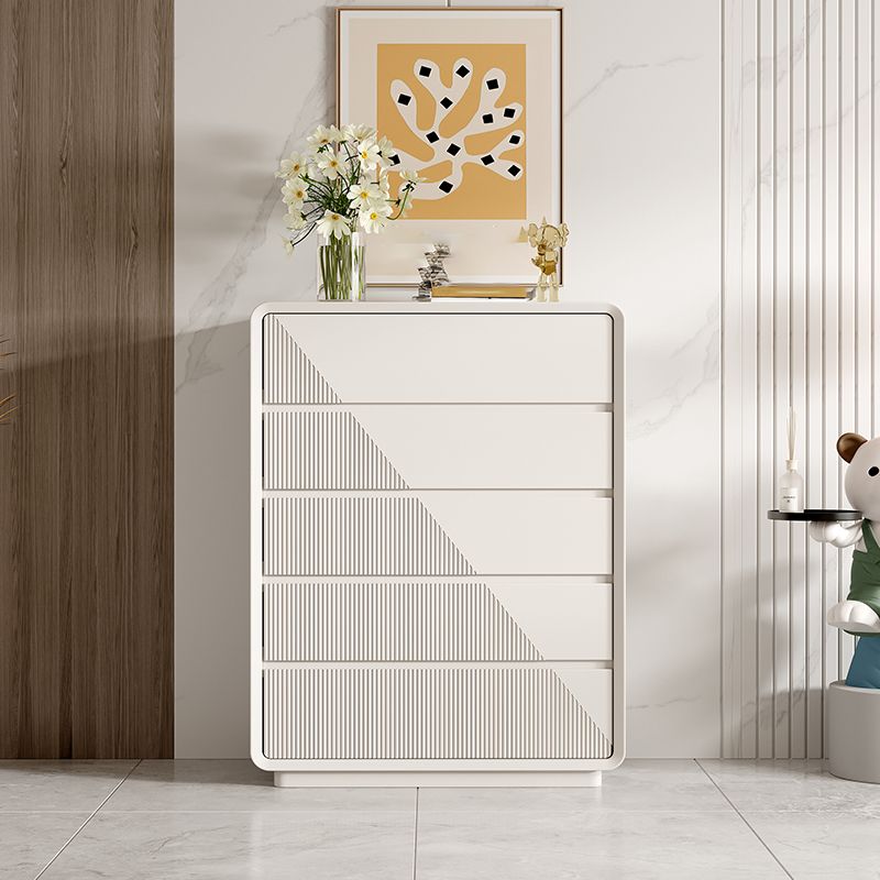 Modern Wood White Storage Chest Drawers Included for Bedroom