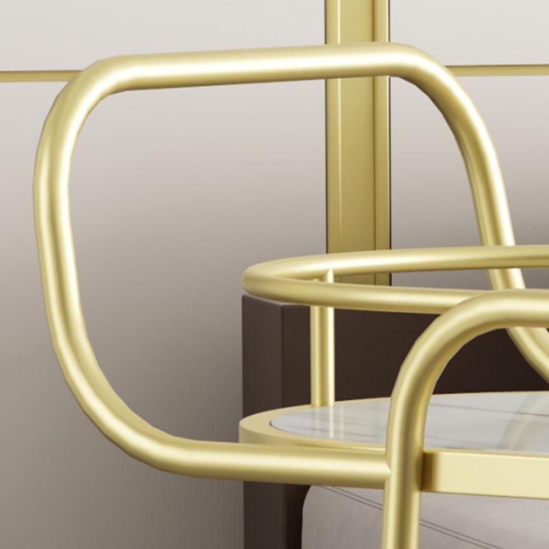 32.68" High Rolling Modern Prep Table Metal Prep Table for Dining Room