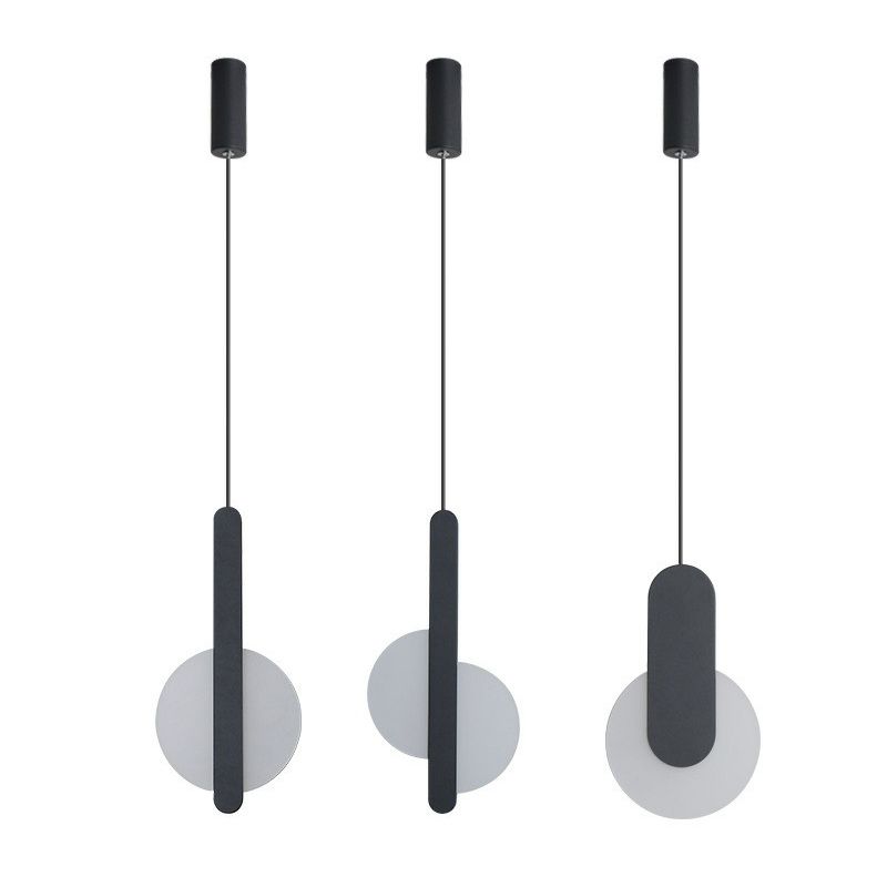 Acrylic Circular LED Ceiling Light Nordic Style Hanging Pendant Light for Bedside