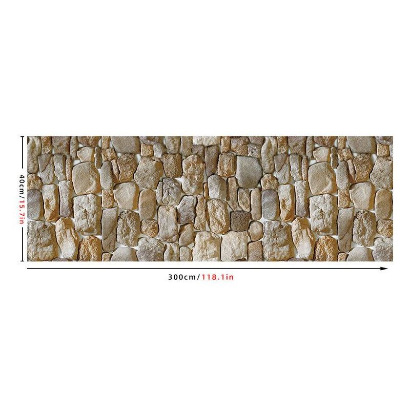 Pebblestone Adhesive Wallpaper Roll in Brown Industrial Wall Art for Living Room