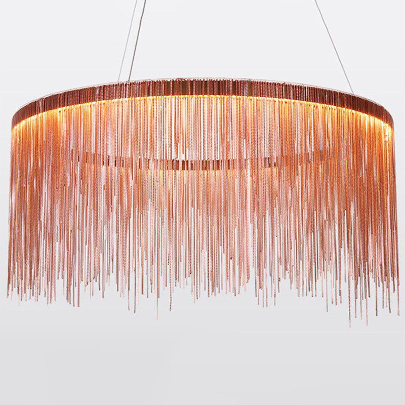 Aluminium kwast LED kroonluchter postmoderne stijl ophanglicht over eettafel