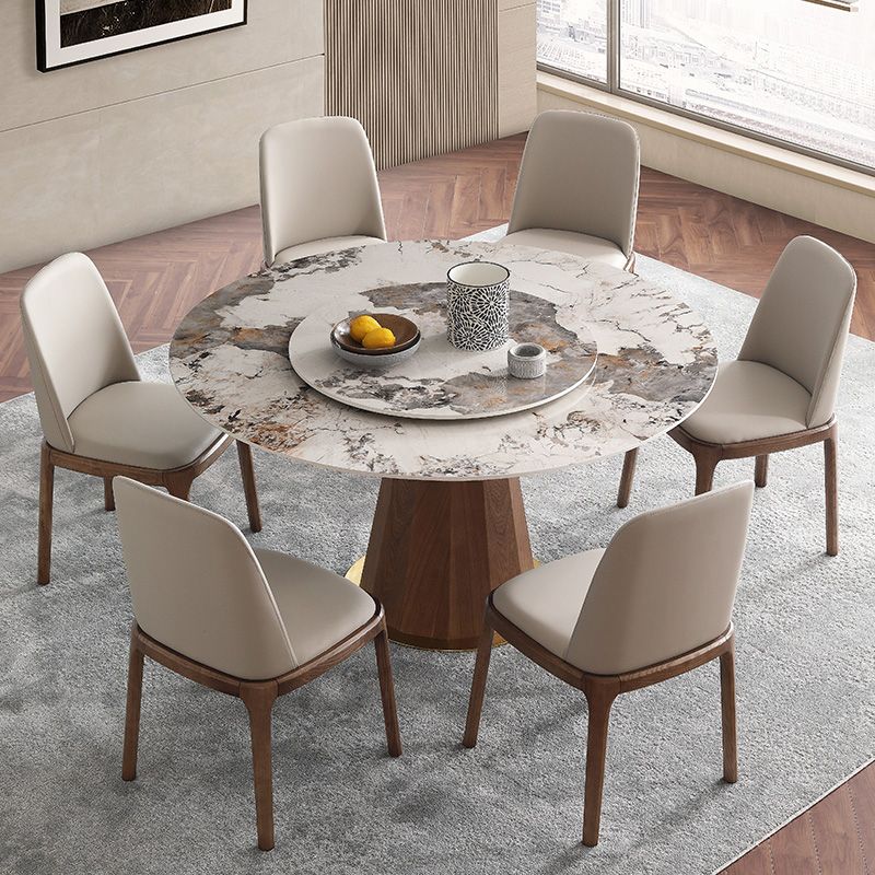 Modern 1/4/5/7 Pieces Dining Set Solid Wood Base Dining Room Set for Home Use