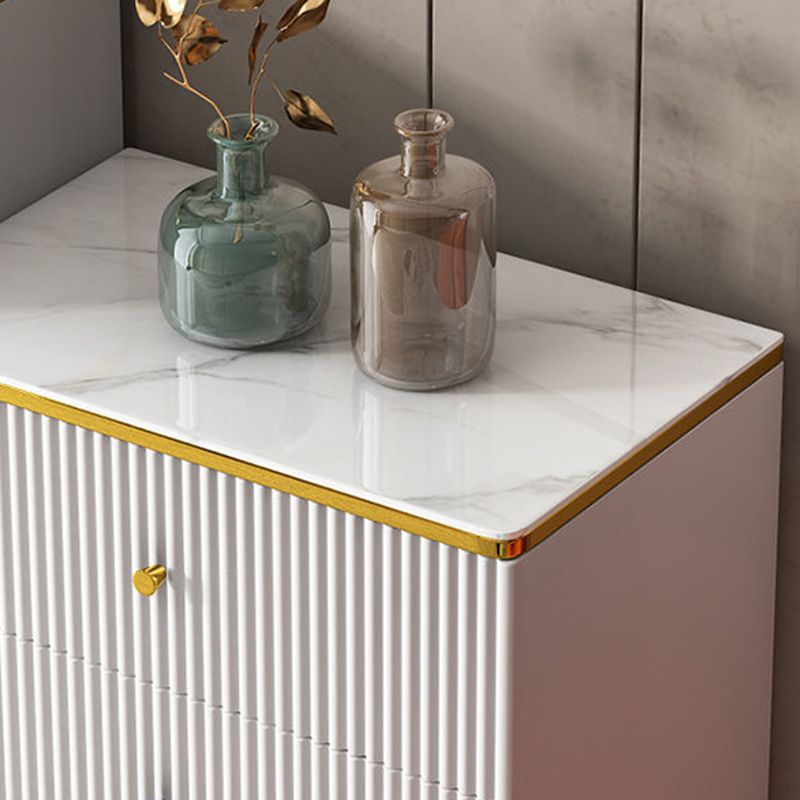 White Accent Chest 15.74" Wide Chest with Drawers, Water Resistant