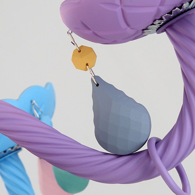 Multi lumières colorées de plafond suspendues de style moderne en verre incurvé bras lustre