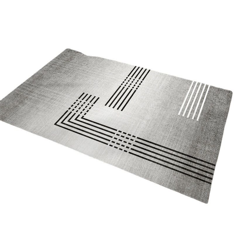 Modern Geometric Print Rug Polyester Indoor Carpet Non-Slip Backing Carpet for Living Room