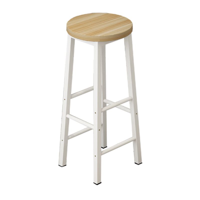 Double Pedestal Bar Table Set 1/3 Pcs Wood Frame Bar Table and Backless Stools