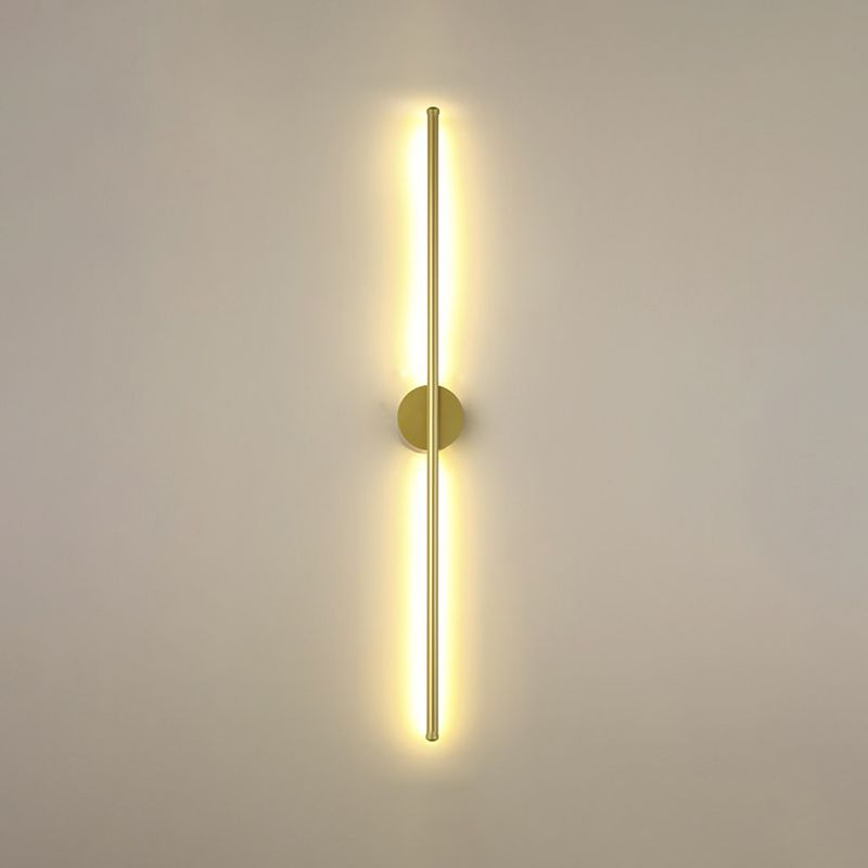 Zeitgenössische lineare Wand montierte Beleuchtung Metallische Wandmontagelampe für Wohnzimmer