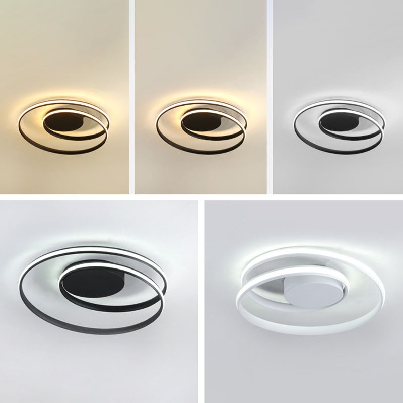 Metalen ringen semi-inbouwlamp moderne slaapkamer en woonkamer semi-inbouwlamp
