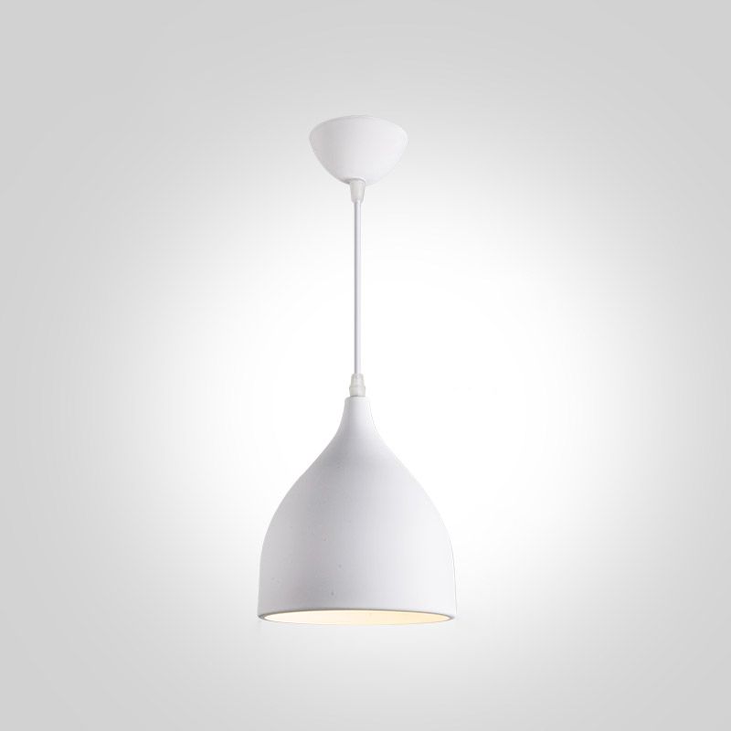 Metal Bowl Shape Hanging Lights Modern Macaron Style 1-Light Pendant Light for Bar