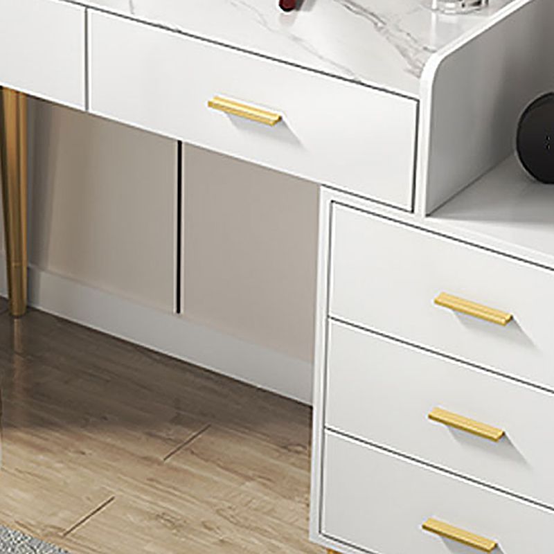 Black/White Vanity Dressing Table Set with 5 Storage Drawers