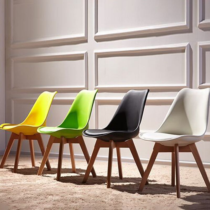 Sedie in legno di faggio in stile scandinavo per la cucina sala da pranzo laterale solido