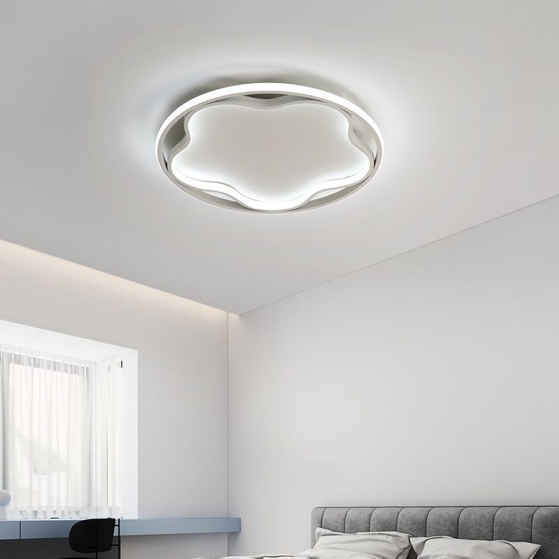 Flor de metal cerca de la iluminación del techo Luz de techo blanca LED nórdica
