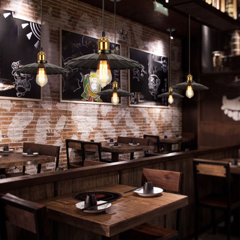 Industrial Style Cone Shape Pendant Lighting Metal 1 Light Pendant Light for Bedroom