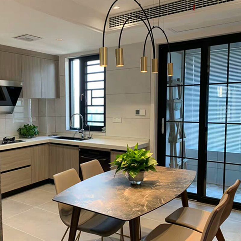 Lampadari cilindrici Isola Luci a sospensione Luci a sospensione contemporanea per il metallo dell'isola da cucina