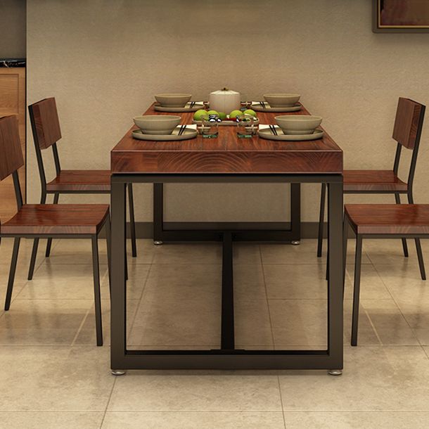 Industrieller Esszimmertisch Kiefer Massivholz Tisch mit Trestle Basis für das Abendessen in der Küche zu Hause