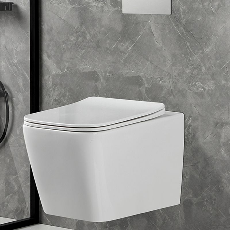 Contemporary Flush Toilet Wall Mount One-Piece Toilet Porcelain Toilet