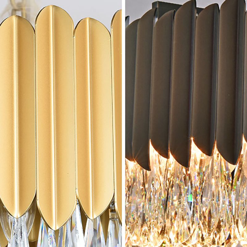 Modern Style Chandelier Light Fixture Crystal Metal Pendant Chandelier for Dining Room