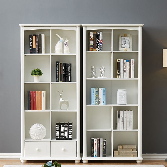 Scandinavian Wood Bookshelf Home Office Closed Back Bookcase