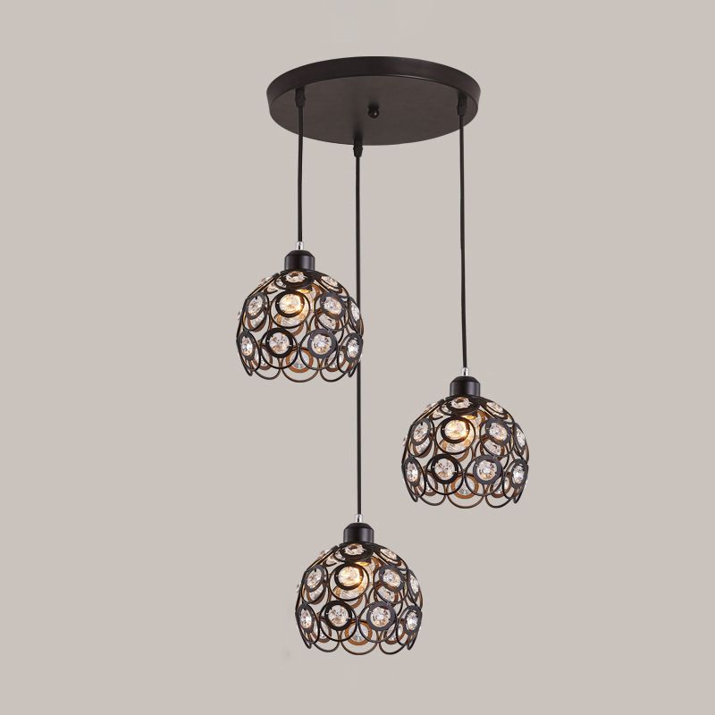 Sferische eetkamer hangende licht kristal moderne stijl pedant verlichtingsarmatuur