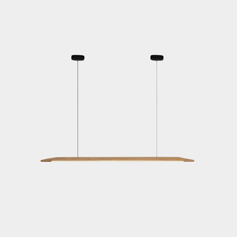 Wood Hanging Pendant Lights Minimalism Linear Hanging Lamps for Office