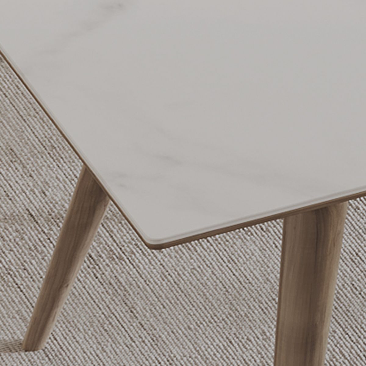 Sintered Stone Dining Set 1/2/5 Pcs Solid Wood Frame Dining Table and Chairs