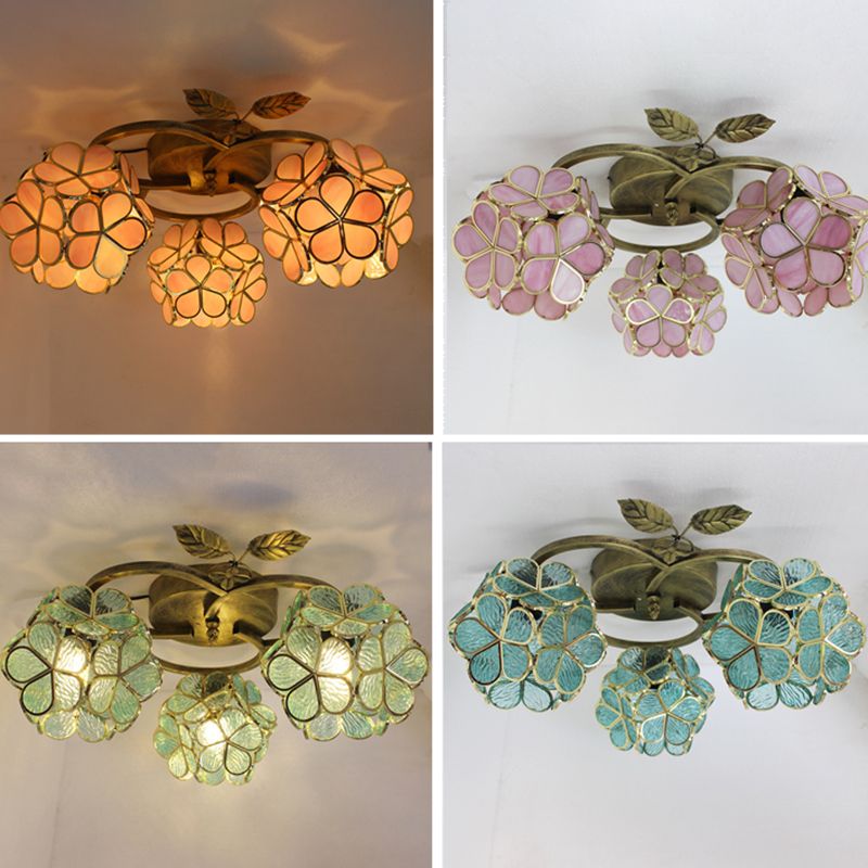 Creative Glass Flush Mount Ceiling Light Modern Flush Mount Ceiling Fixture